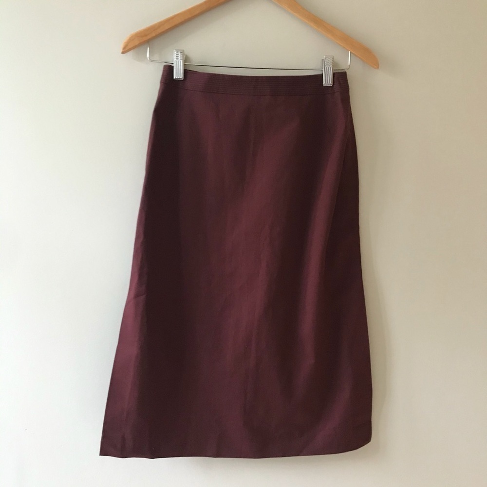 Versus Versace Maroon Cotton Pencil Skirt 24/38​​​​​​